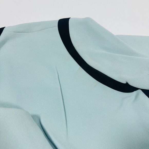 NWT Balenciaga V-Neck Blouse FR 42 US 10 Short Sleeve Light Blue $1,895 - Picture 12 of 13